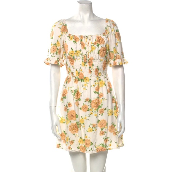 Faithfull the Brand floral print mini dress size US 4/S - Picture 1 of 6